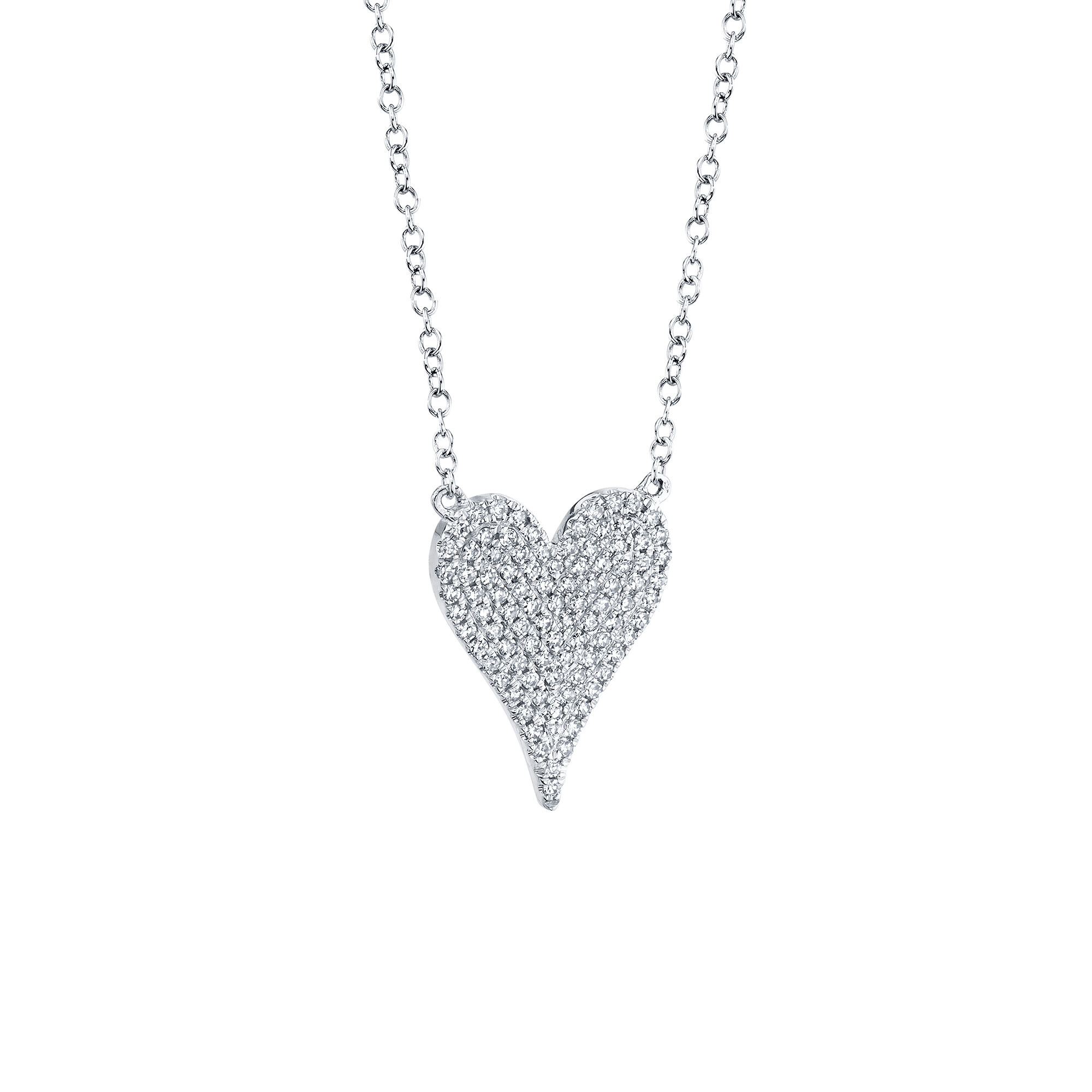 Pave heart clearance pendant